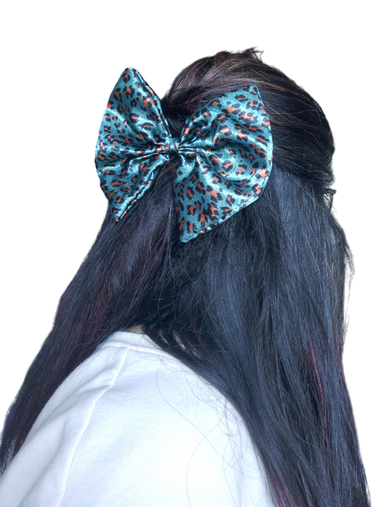 BOWS | XXL SINGLE | Satin Leopard | Green