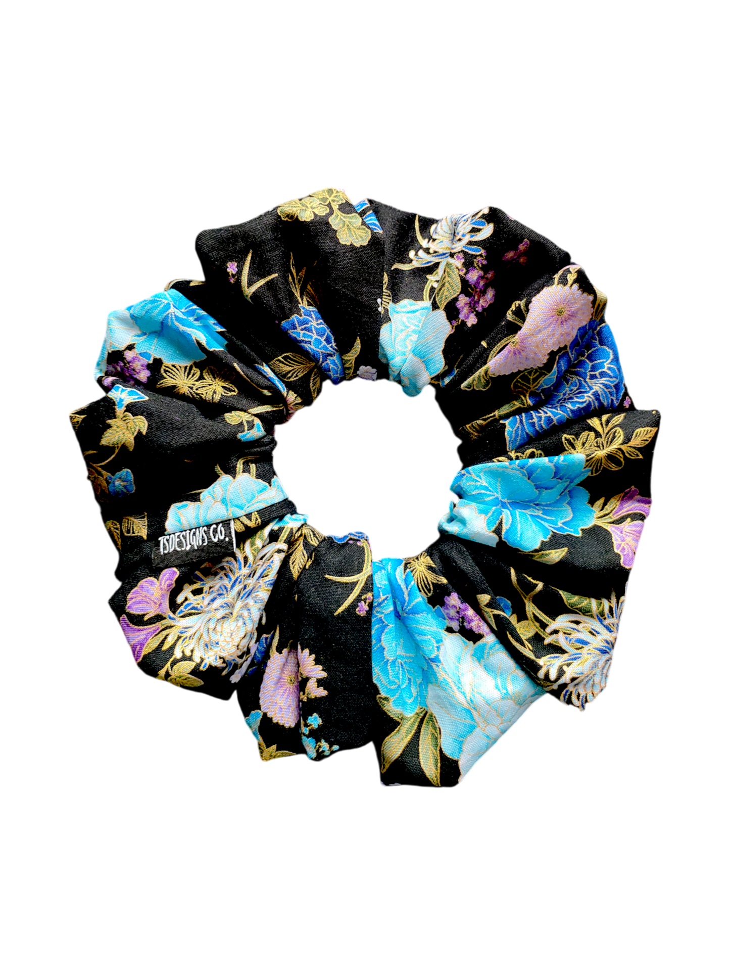 LARGE Regal Flowers | Blue on Black