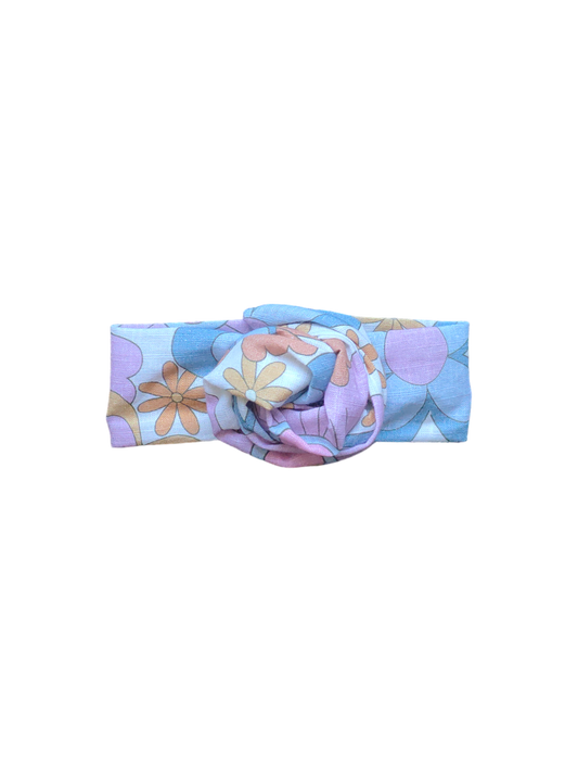 SMALL | BETTY BOO BAND™ Linen Purple Groovy Florals