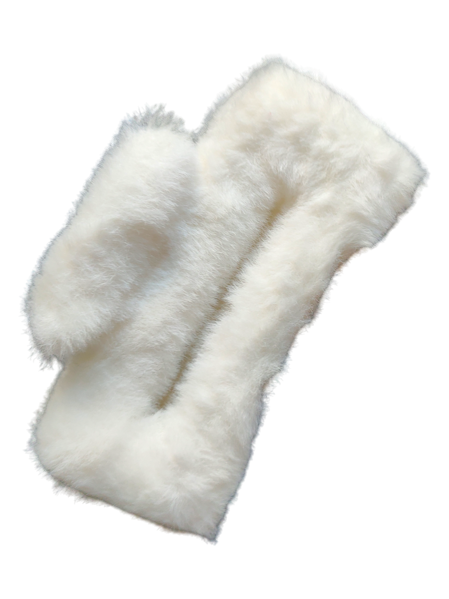 HAIR CLAW | Fluffy White