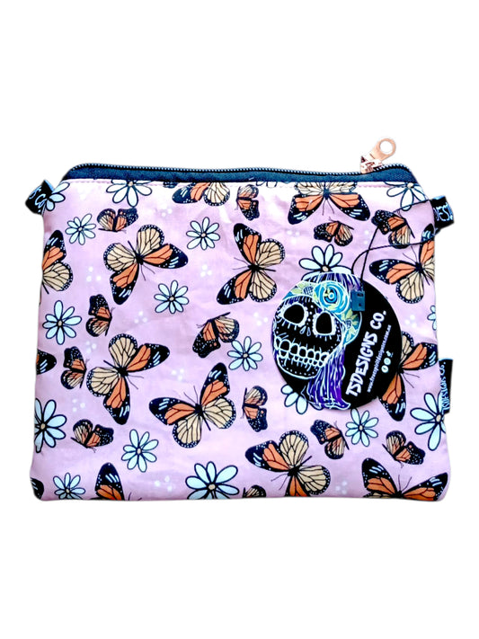 MAKEUP BAG Monarch Butterflies | Pink