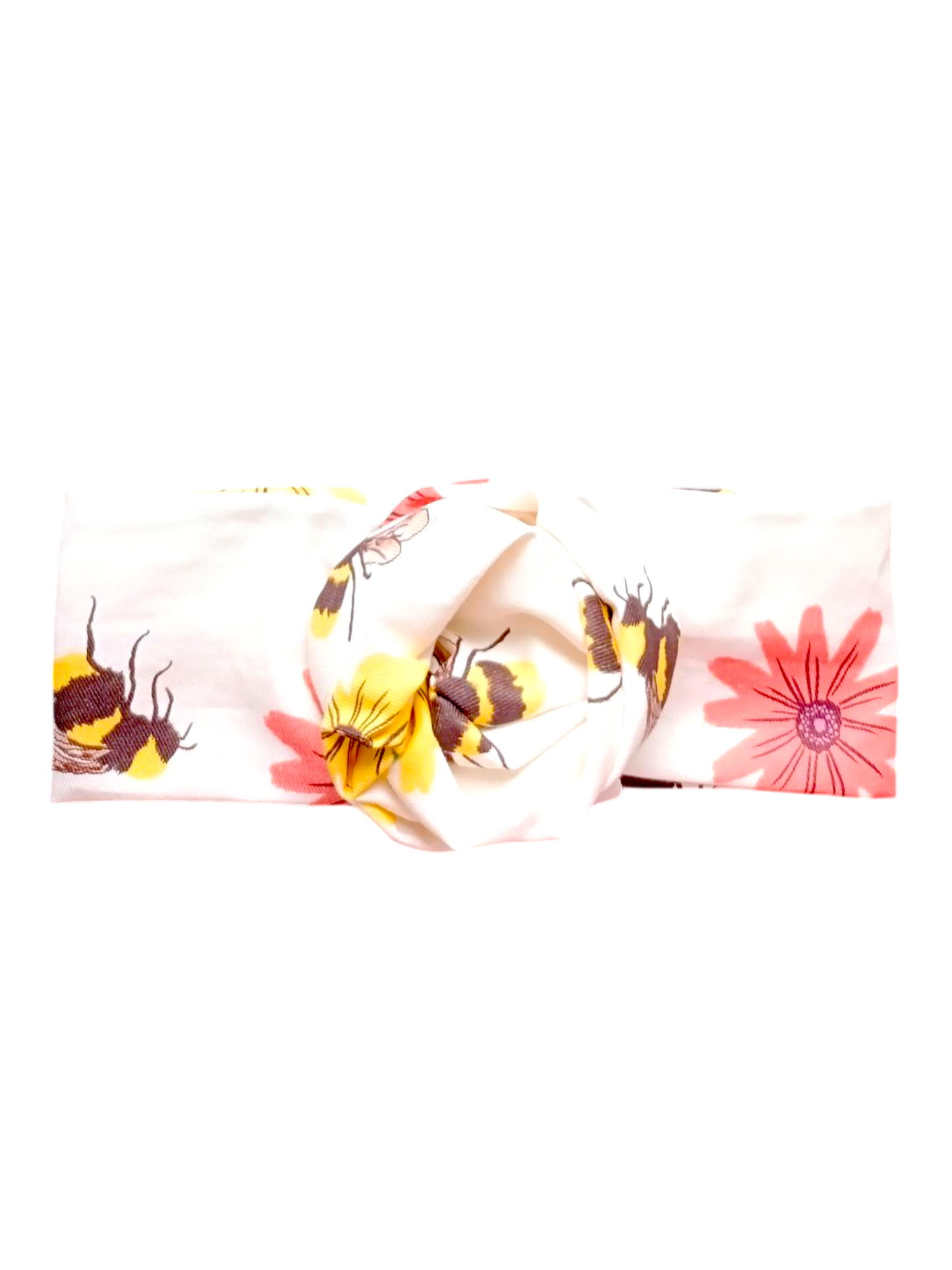 BETTY BOO BANDS™ WIRED HEADWRAP | Bees & Flowers | White, Amber & Yellow