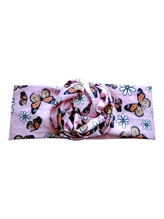 BETTY BOO BANDS™ WIRED HEADWRAP | Monarch Butterflies | Pink
