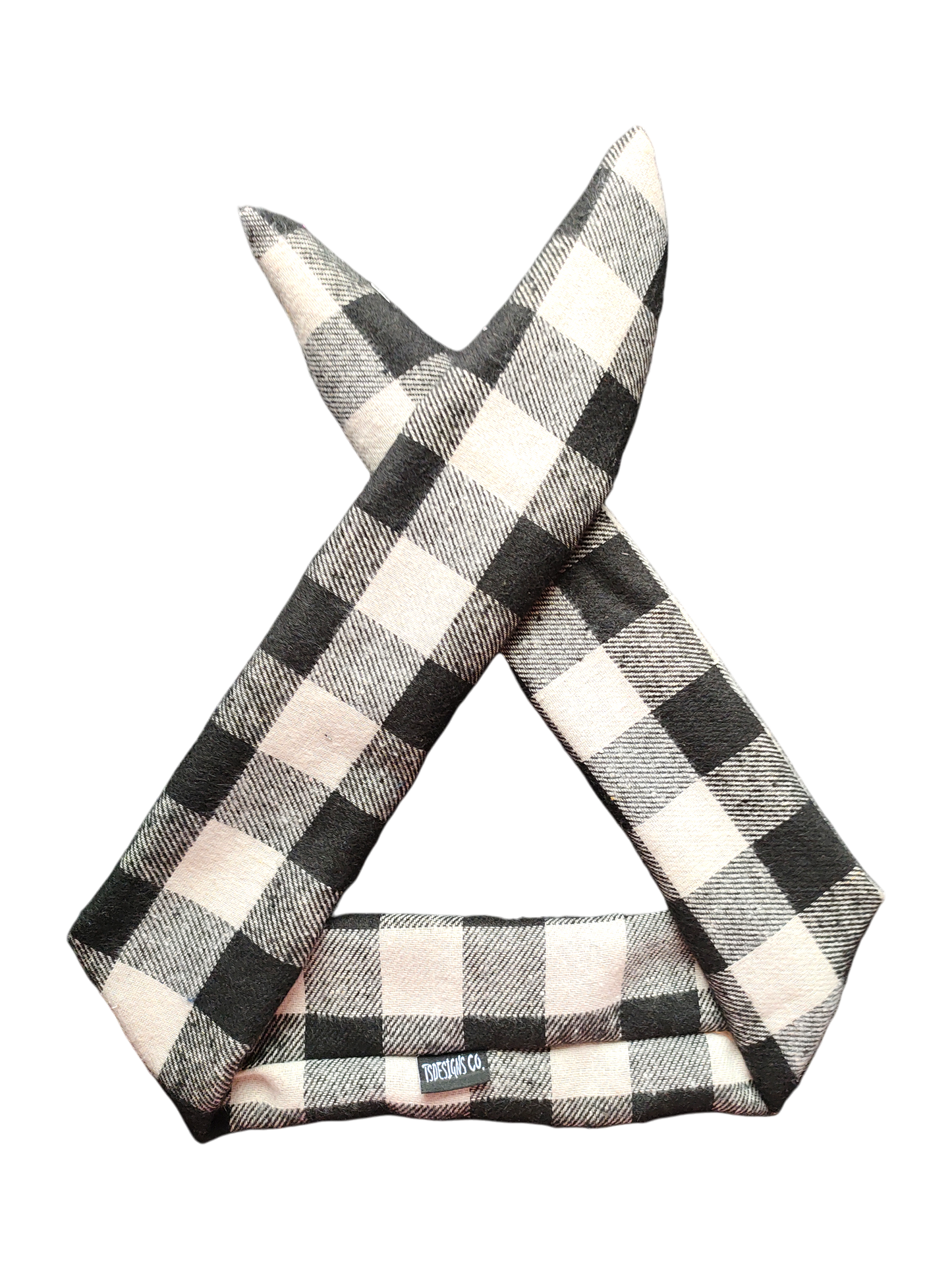 BETTY BOO BANDS™ WIRED HEADWRAP | Wool Fleece Gingham | Black & White