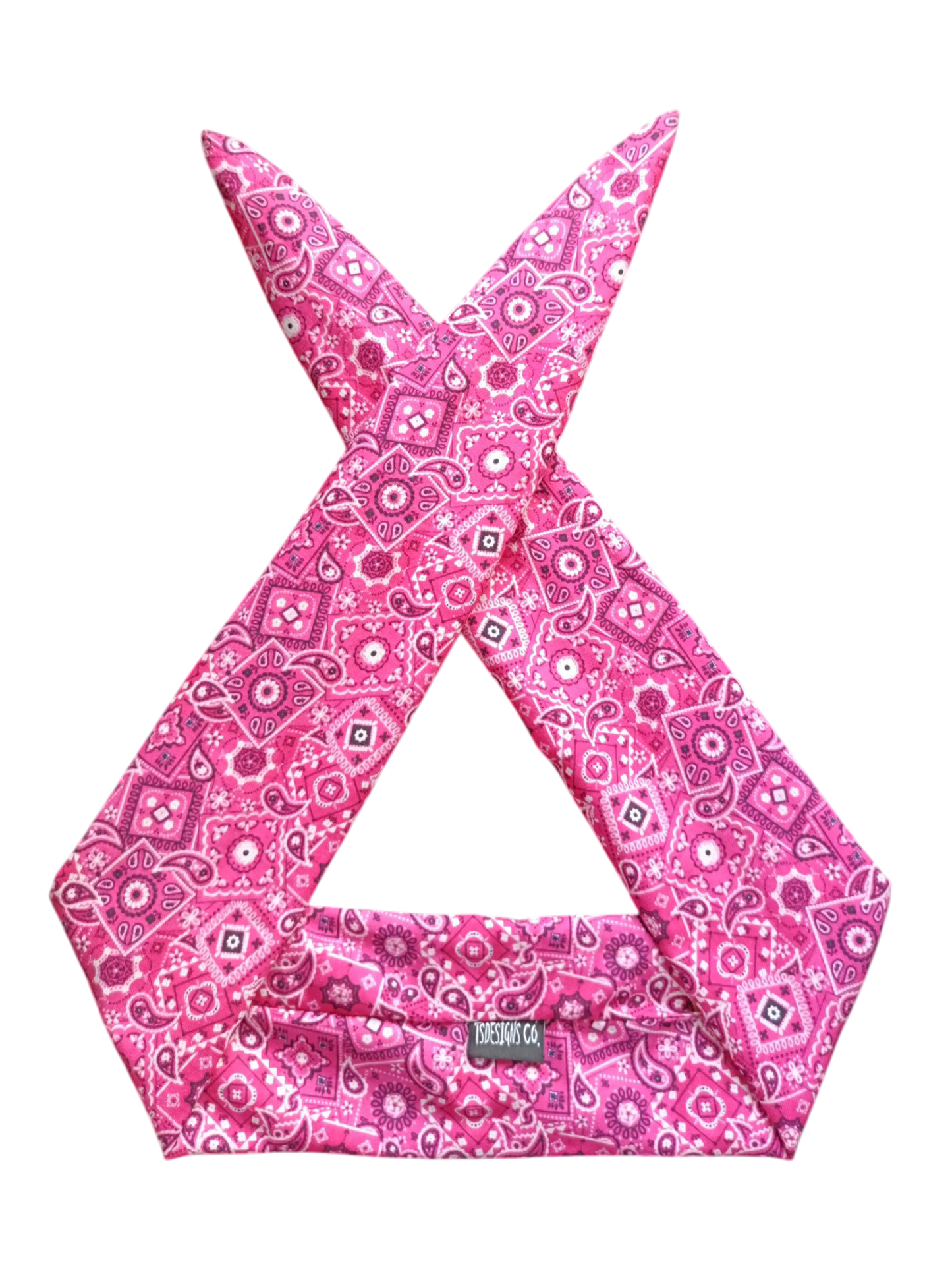 BETTY BOO BANDS™ WIRED HEADWRAP | Paisley Bandana | Pink
