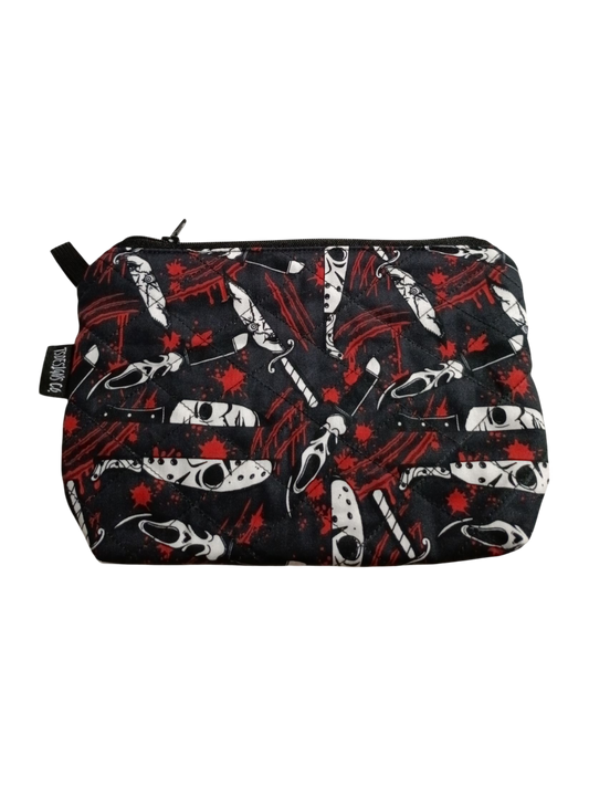 MAKEUP BAG Quilted Horror Villans