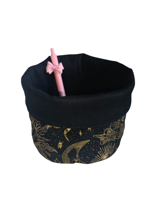 VANITY BUCKET ORGANISERS | Black & Gold