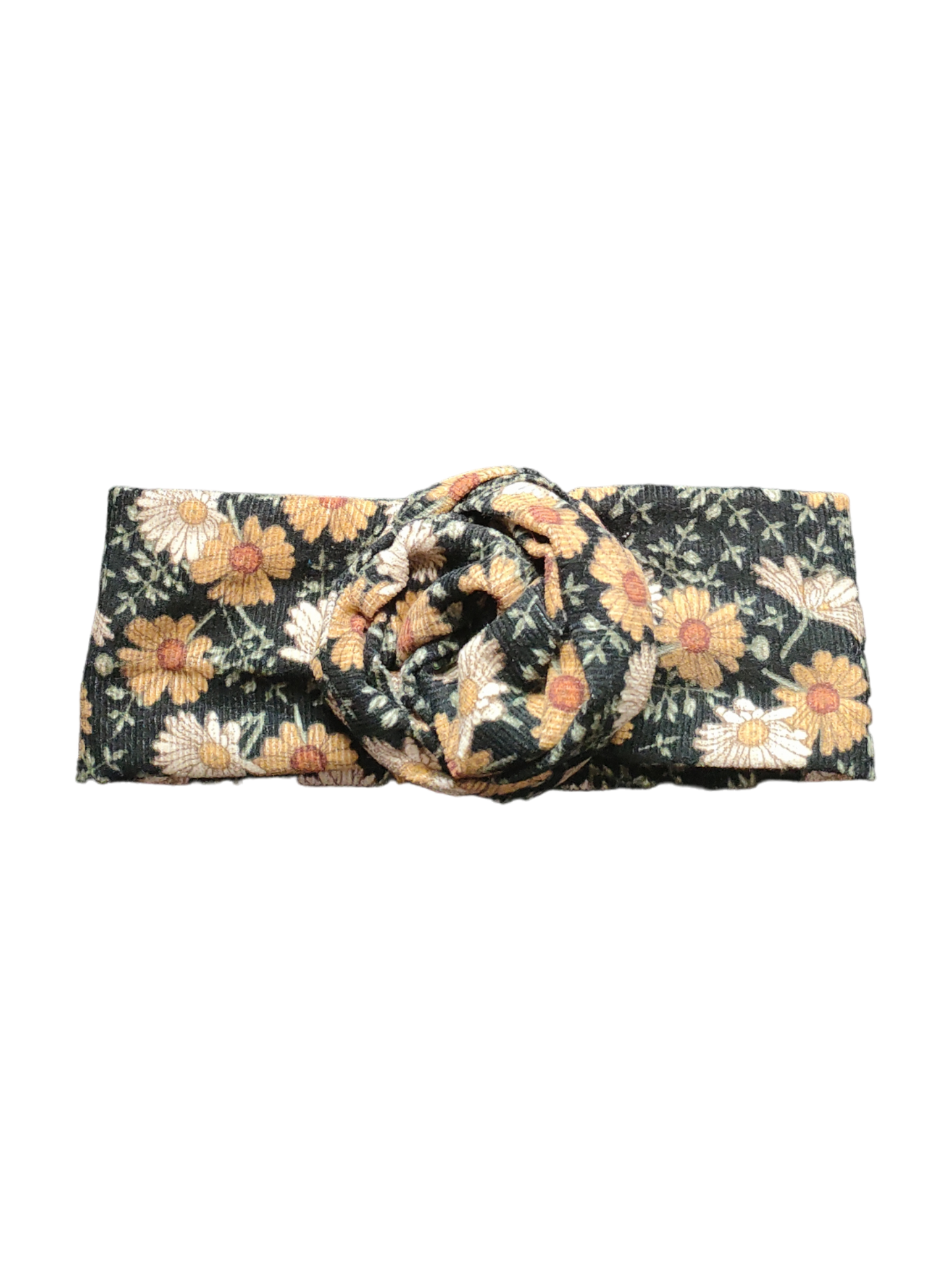 BETTY BOO BANDS™ WIRED HEADWRAP | Conduroy Daisies | Black