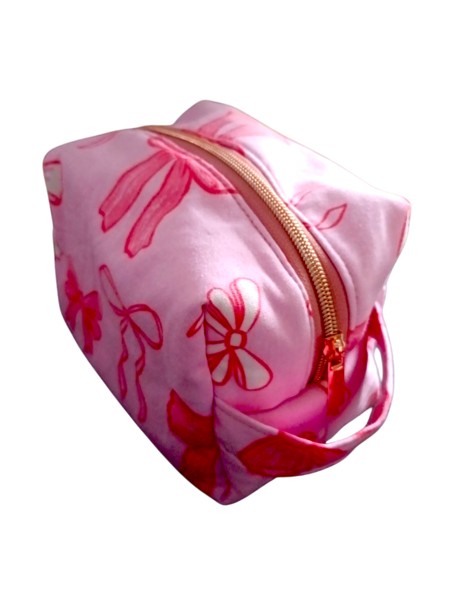 COSMETIC + CARRY ALL BAG  | Pink Bows
