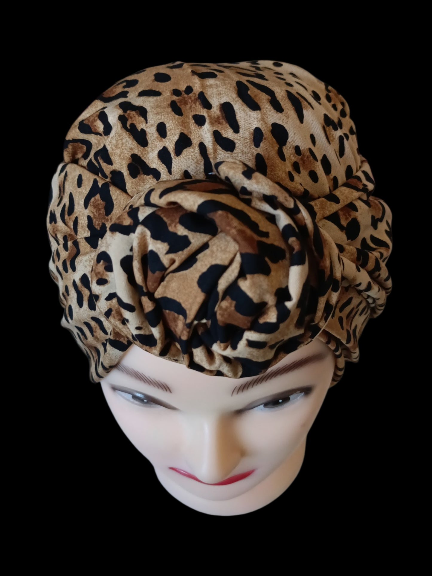 BETTY BOO WIRED TURBAN WRAP | Rayon Leopard