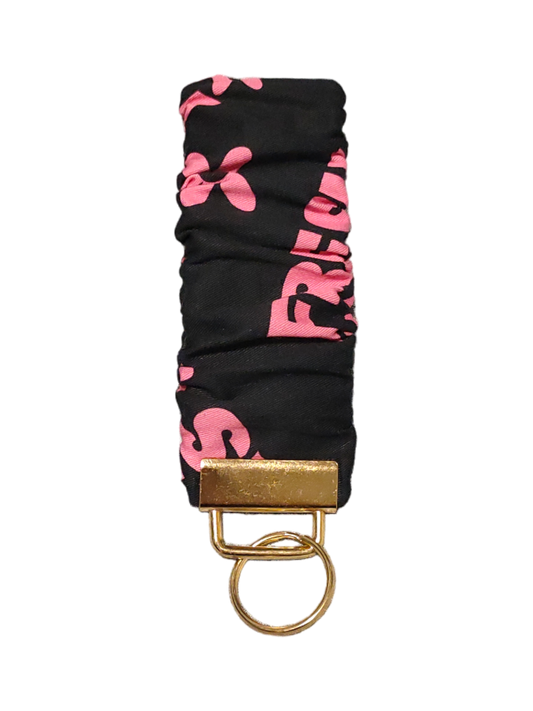 SCRUNCHIE KEY WRISTLET Swear | Fresh Out of F*cks | Pink