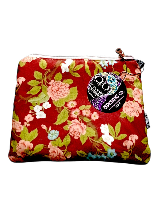 MAKEUP BAG Vintage Floral | Maroon