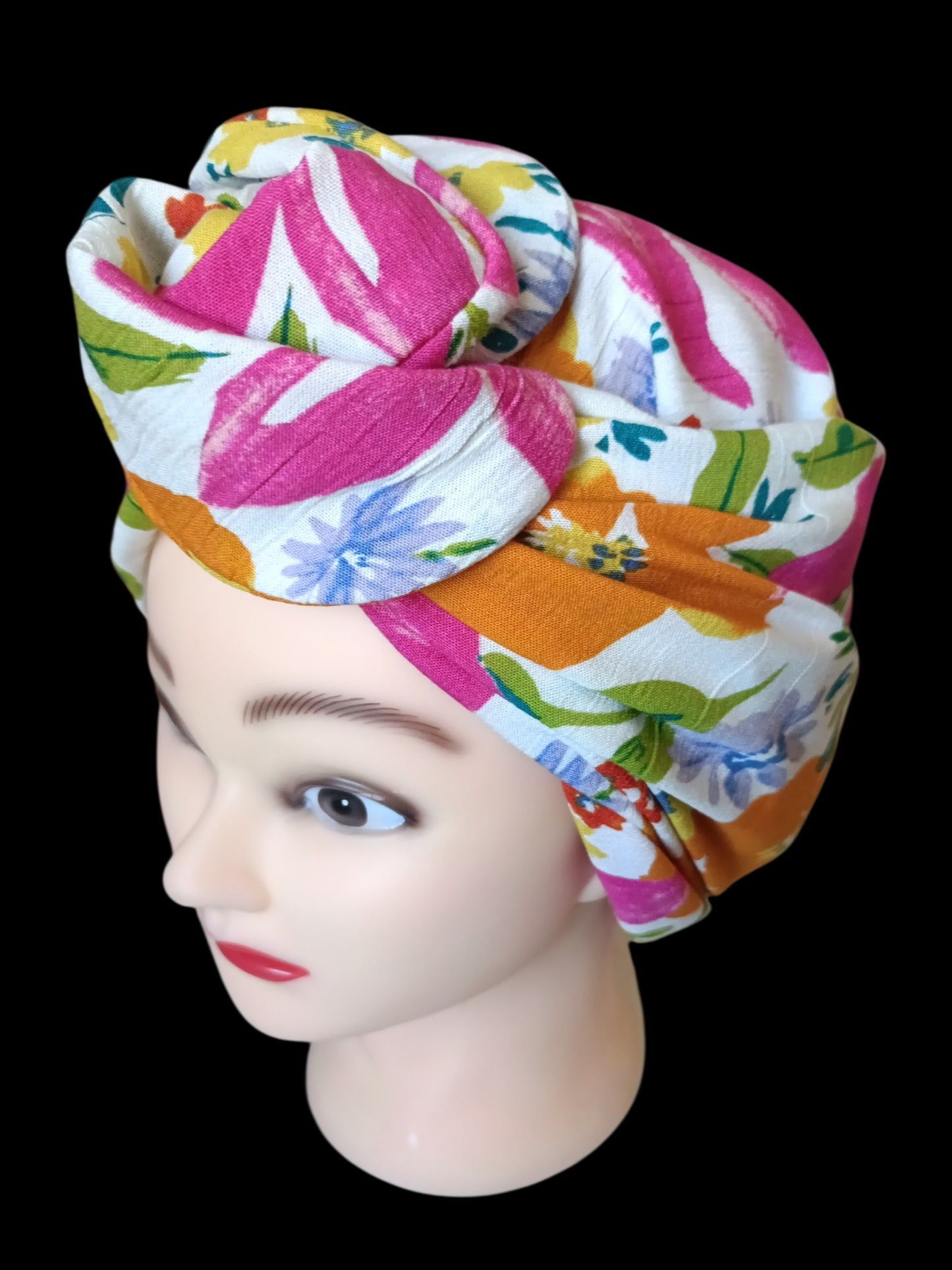 BETTY BOO WIRED TURBAN WRAP | Floral Crinkle