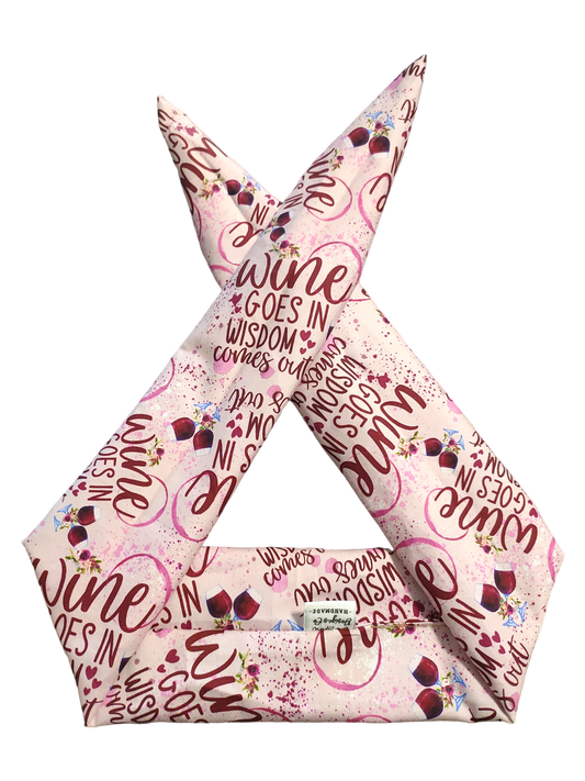 BETTY BOO BANDS™ WIRED HEADWRAP | 18+ Swear Band | Wine Goes In, Wisdom Comes Out