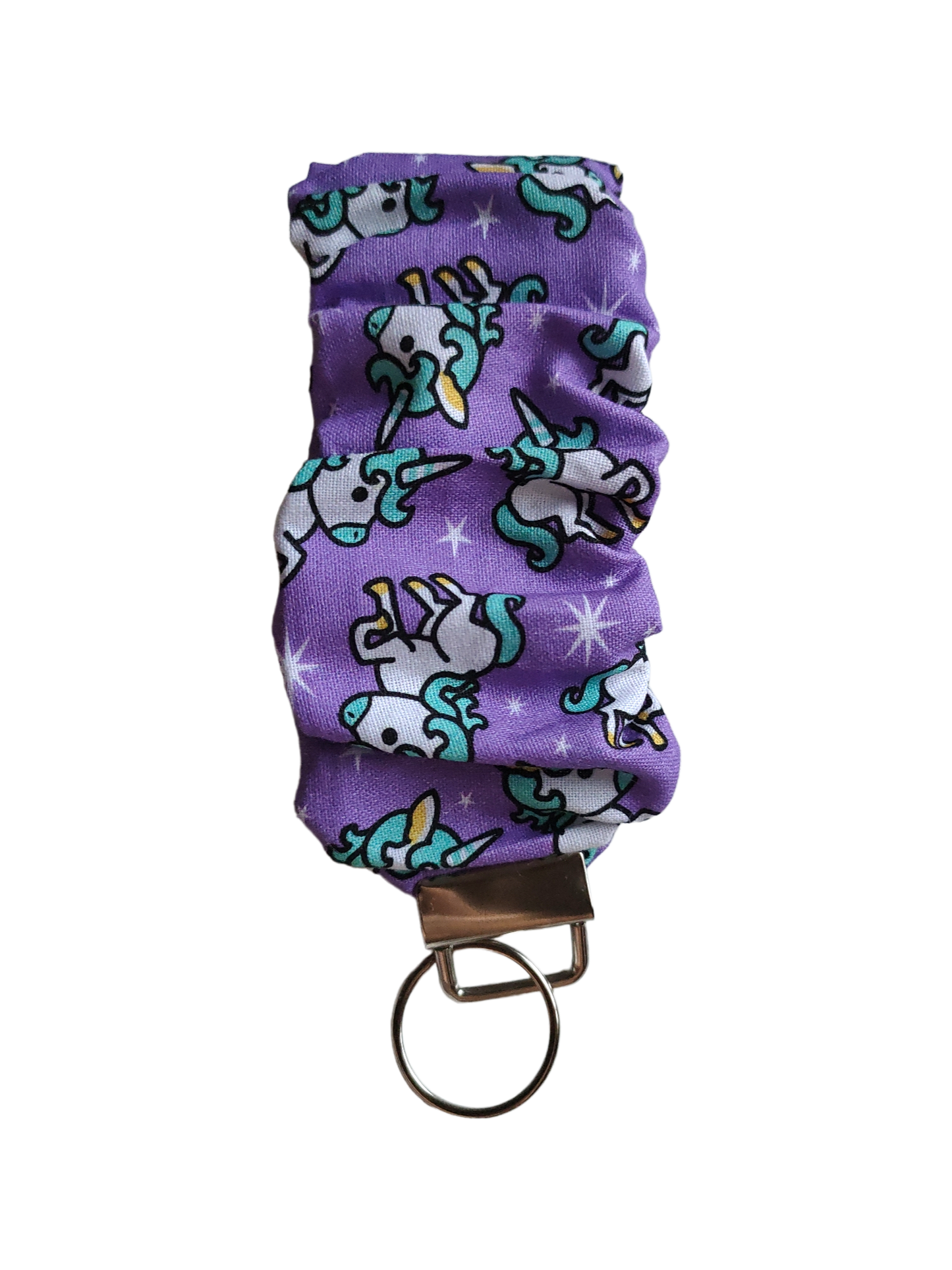 SCRUNCHIE KEY WRISTLET Purple Unicorn