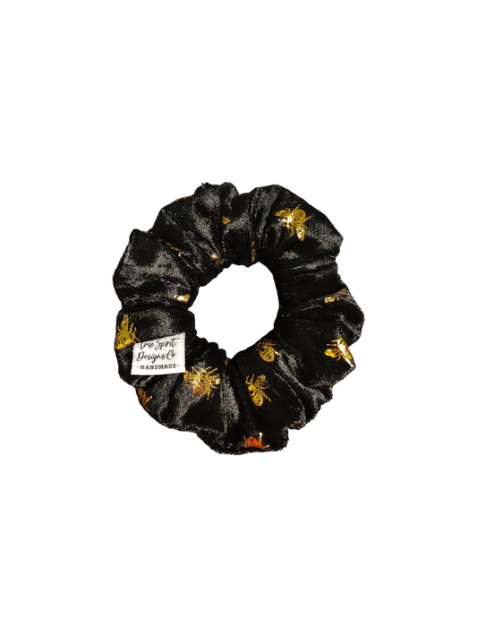 MINI Velvet Gold Bees | Black