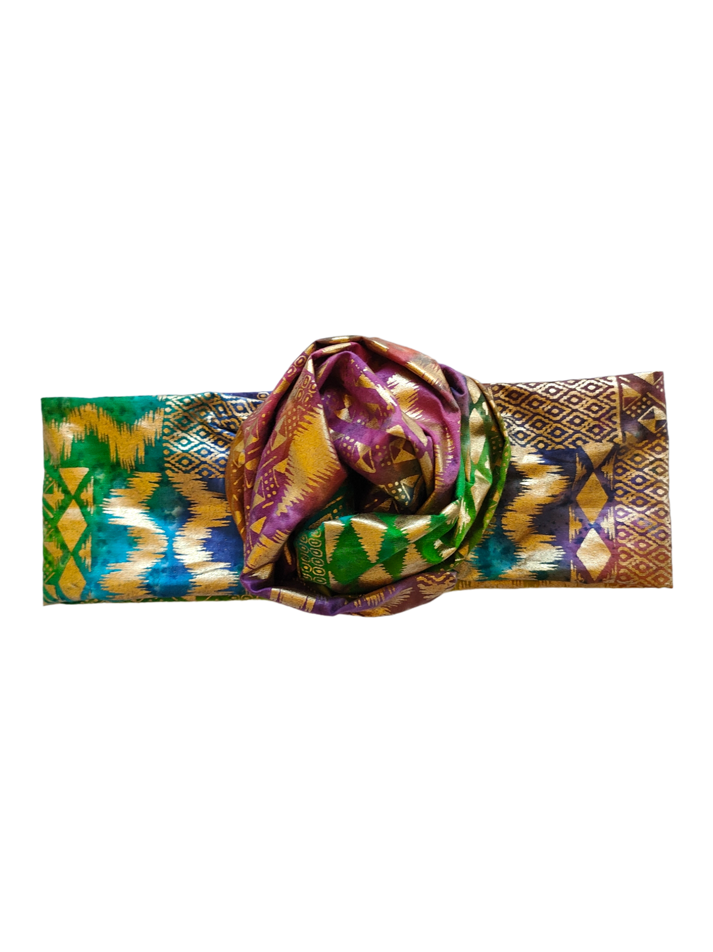 BETTY BOO BANDS™ WIRED HEADWRAP | Rainbow & Gold Batik