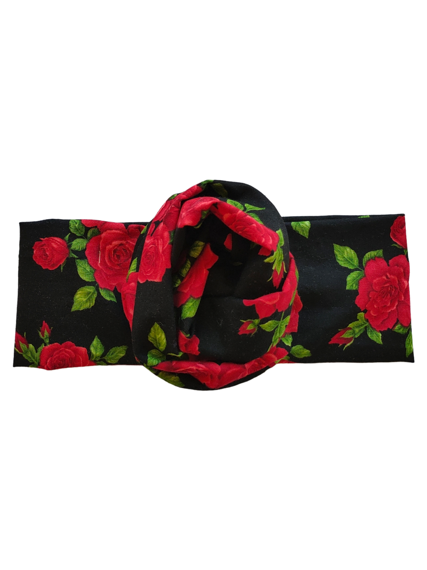 BETTY BOO BANDS™ WIRED HEADWRAP | Black with Red Roses