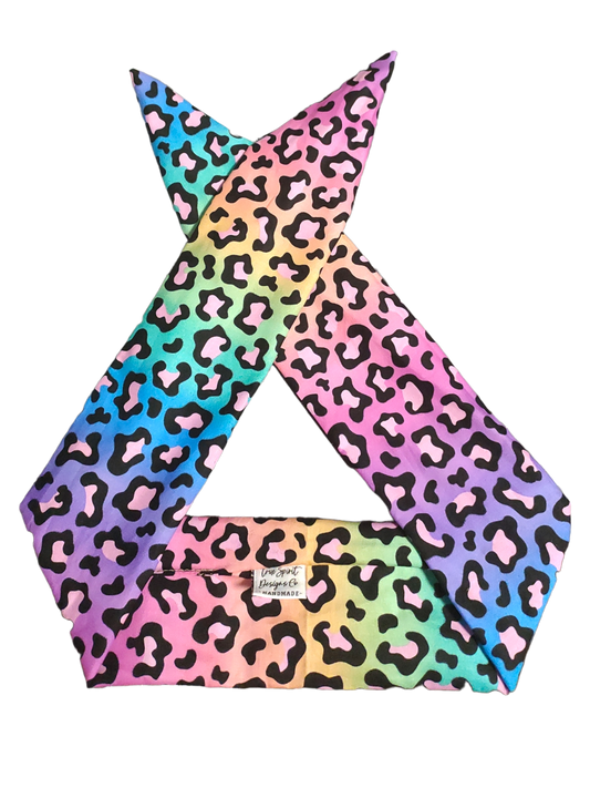 BETTY BOO BANDS™ WIRED HEADWRAP | Rainbow Leopard