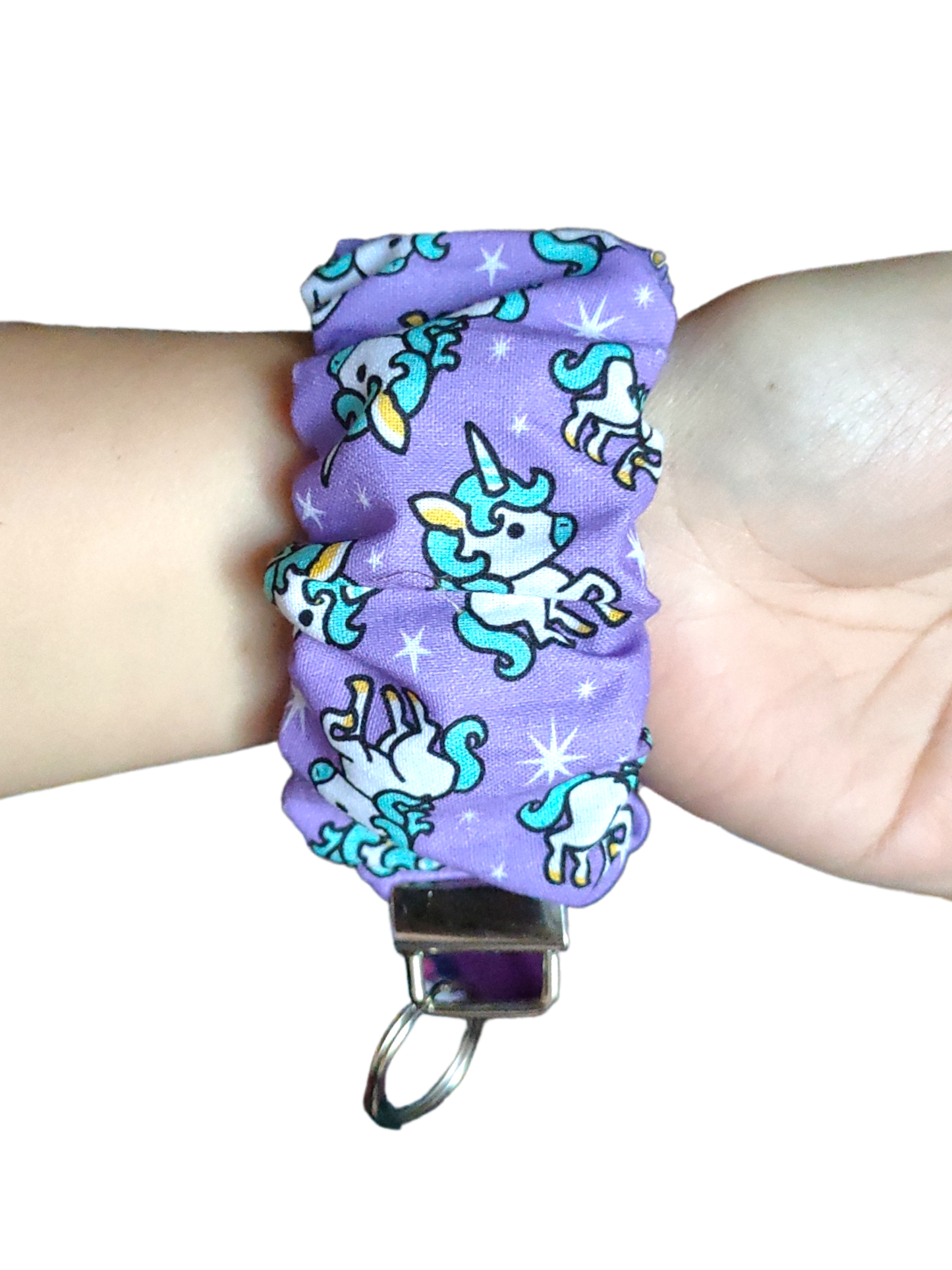 SCRUNCHIE KEY WRISTLET Purple Unicorn