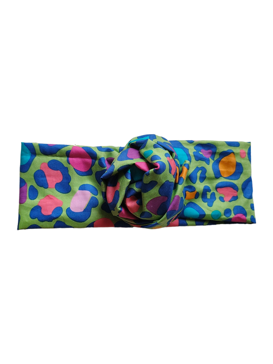 BETTY BOO BANDS™ WIRED HEADWRAP | Green Rainbow Leopard