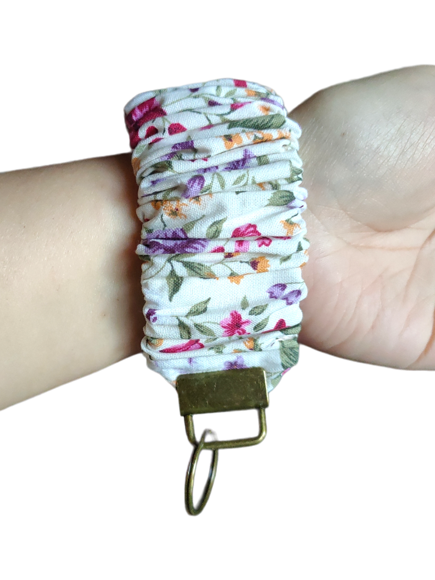 SCRUNCHIE KEY WRISTLET White Hubble & Rose