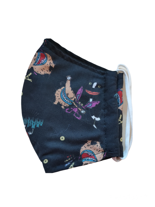 Re-usable Fabric Face Masks - 'The Ahh Real Monsters' 3ply