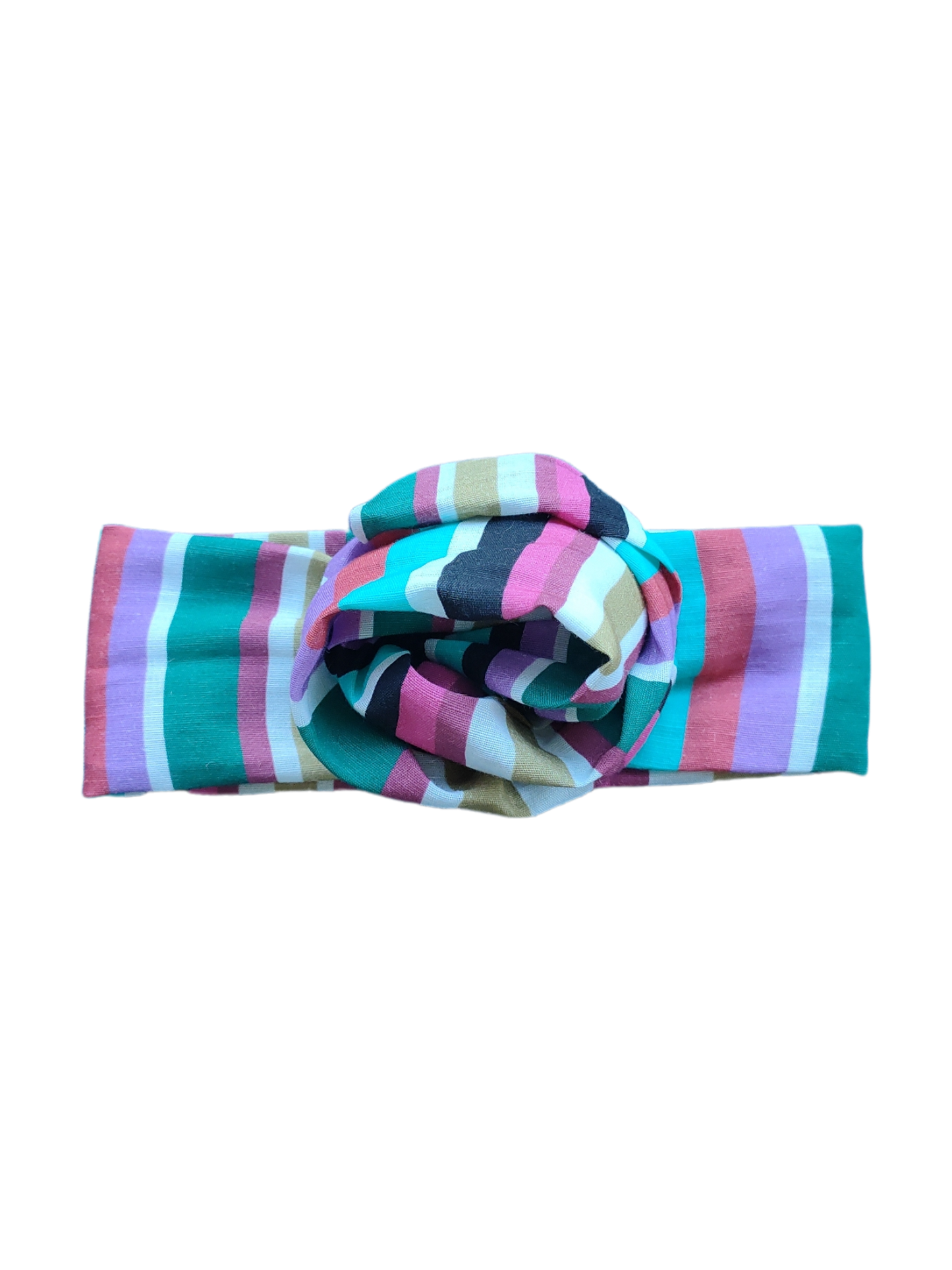 BETTY BOO BANDS™ WIRED HEADWRAP | Linen Autumn Rainbow Stripes