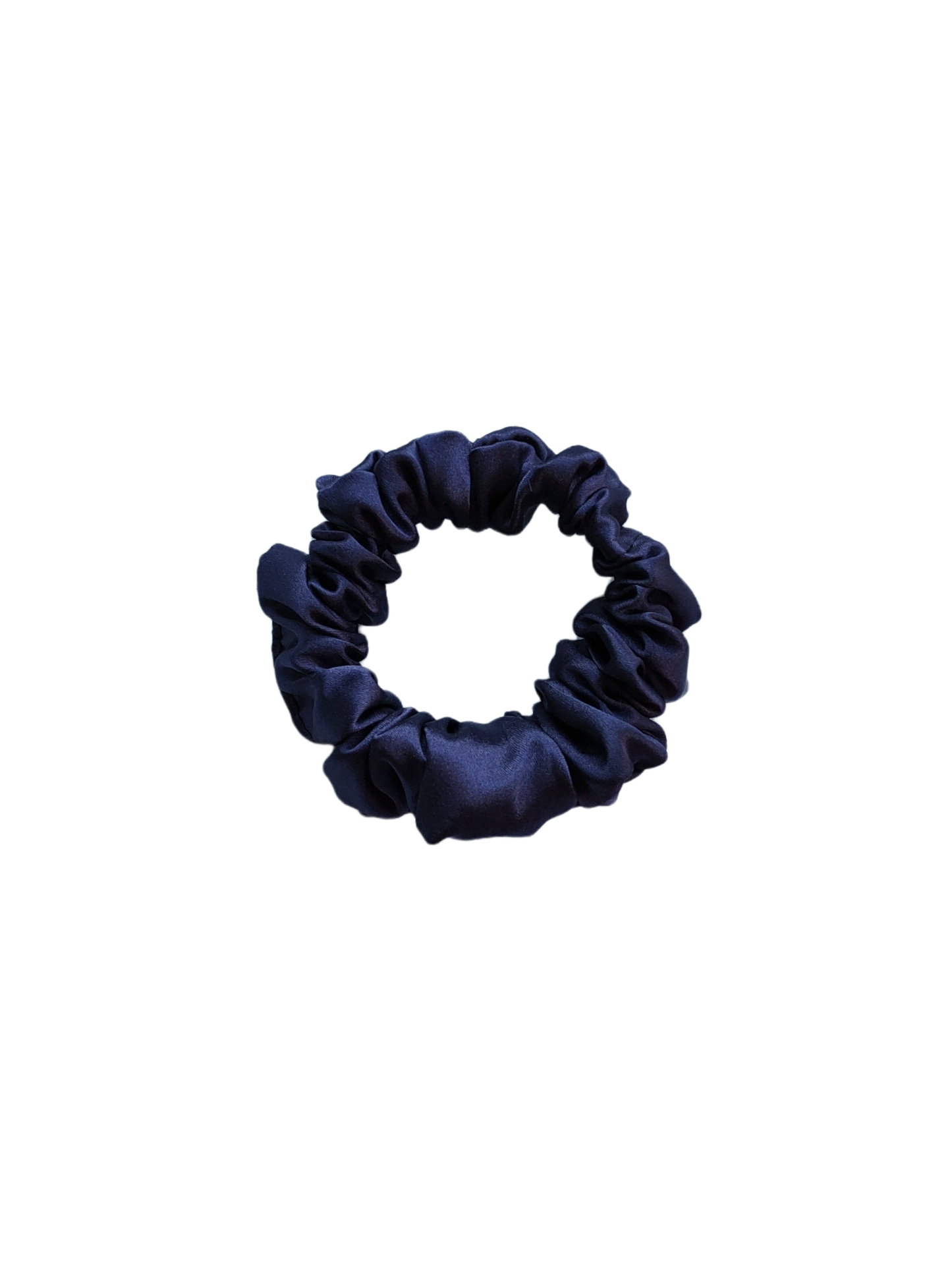 THIN SCRUNCHIES Satin Navy