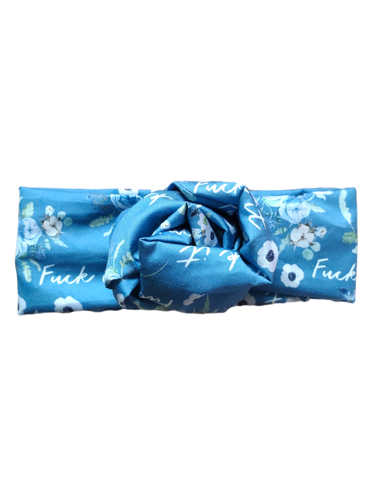 BETTY BOO BANDS™ WIRED HEADWRAP | 18+ Swear Band | F*ck It | Blue