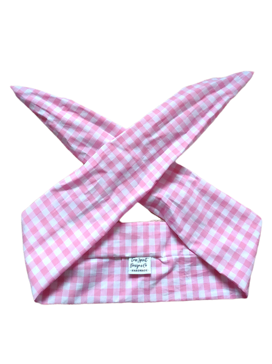 BETTY BOO BANDS™ WIRED HEADWRAP | Baby Pink Gingham